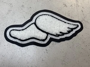 MASSGESCHNEIDERTE Chenille Spur- und Feldfußaufnäher - weiß - Bild 1 von 2