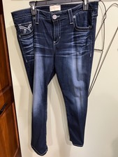 Women's Big Star Maddie Dark Wash Denim Crop Jeans Size 33