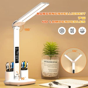 Schreibtisch-lampe LED Tischlampe Dimmbar Touch Nachttischlampe wireless USB - Bild 1 von 11