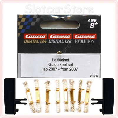 Carrera 20366 Ersatzteil-Set (8 Schleifer 2 Leitkiele) Evolution Digital 132 124