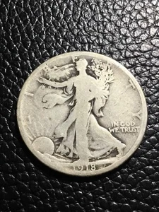 Medio dólar Walking Liberty 1918-S - bueno. INV#6445 - Imagen 1 de 1