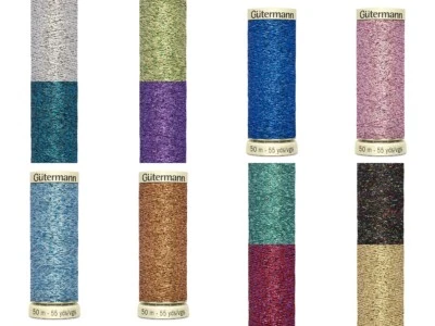 Gutermann Metallic Thread Sparkle Glitter Thread 50m Reel - Image 1 of 4