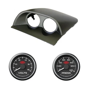 VY VZ Commodore Clip-In Gauge Pod Holder w/ Black Volts and Oil Press Gauges - Picture 1 of 12