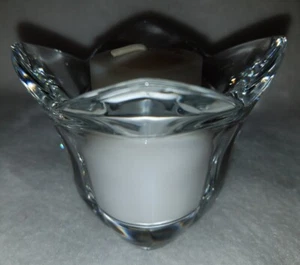 ๐ฏ New! 24% Lead Crystal 2 Inch Votive Tulip Candle Holder & Candle - Picture 1 of 12