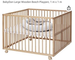 wooden child playpen