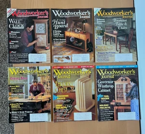 Lot of 6 Woodworker's Journal Wood Crafting Carving Magazines Complete 1995 Year - Picture 1 of 3