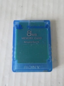 MEMORY CARD 8MB BLEU TRANSPARENTE SONY PLAYSTATION OFFICIEL - SCPH-10020 - Picture 1 of 2
