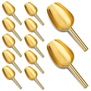 12pcs Gold Ice Scoopers for Ice Bucket 5 Oz Candy Scoops for Candy Buffet Sta... - Picture 1 of 7