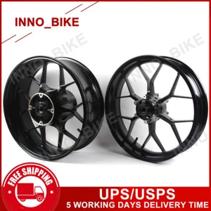 17" Gloss Black Tubeless Front Rear Wheels Rim For Honda CBR600RR 2007-2022 PC40 - Bild 1 von 4