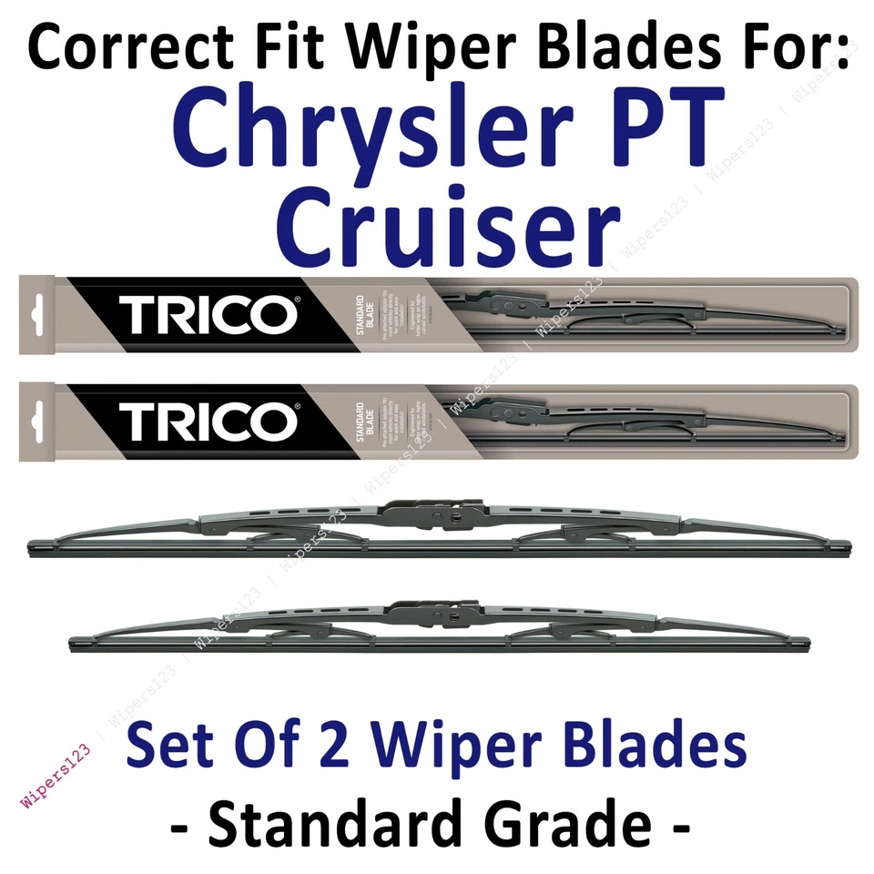Lâminas de limpador 2 peças grau padrão - ajuste 2001-2010 Chrysler PT Cruiser - 30210/200 - Imagem 1 de 1