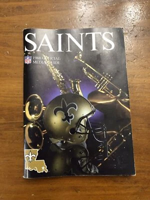 Vintage 1988 New Orleans Saints Football Media Guide Nice Foto 1 de 4