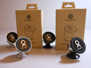 4 piezas Soporte universal para automóvil Alween plateado BK magnético 360 grados para TODOS los teléfonos celulares - Imagen 1 de 11