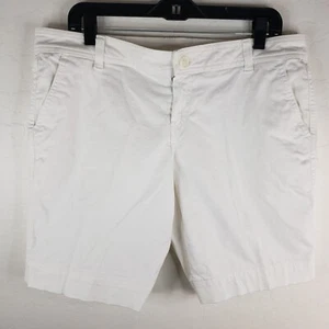 Lacoste Chino Casual Short 34x10 Women's Size 46 White Slash Pockets Stretch - Picture 1 of 12