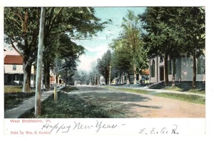 West Brattleboro Vermont 1906 View Postcard VT - Picture 1 of 2