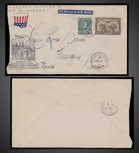 5 DIC 1931 EMBARRAS PORTAGE - FORT MC. SOMBRERO AMERICANO CON MATASELLOS MURRAY - Imagen 1 de 1
