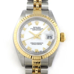 Rolex Watch Datejust 79173 White Dial Stainless Steel 750 Yellow Gold Automatic - Picture 1 of 9
