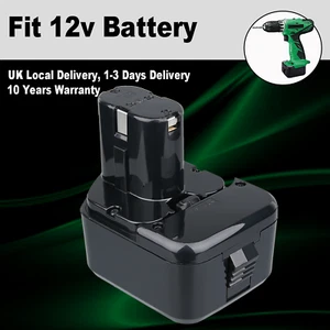 12V Ni-MH Battery For Hitachi EB1212S EB1214S EB1220BL EB1214L EB1233X EB1220HL - Picture 1 of 11