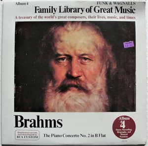 BRAHMS - Piano Concerto No.2 ~ FUNK & WAGNALLS Family Library #4 NEW LP - Picture 1 of 4