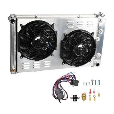 3-рядный вентилятор радиатора и плаща и реле для Chevy 1970-81 Camaro/1978-87 Monte Carlo - Изображение 1 из 4
