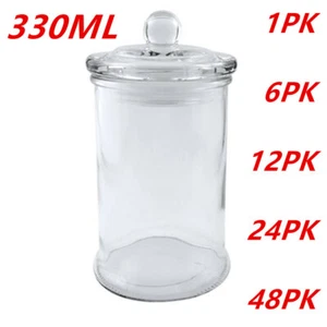 330ML Glass Apothecary Candy Jar Candy Candle Waxing Lolly Wedding Multipurpose - Picture 1 of 6