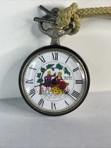 Vintage Glory 21 Jeweled Mechanical Art Deco Pocket Watch With Art - Picture 1 of 8
