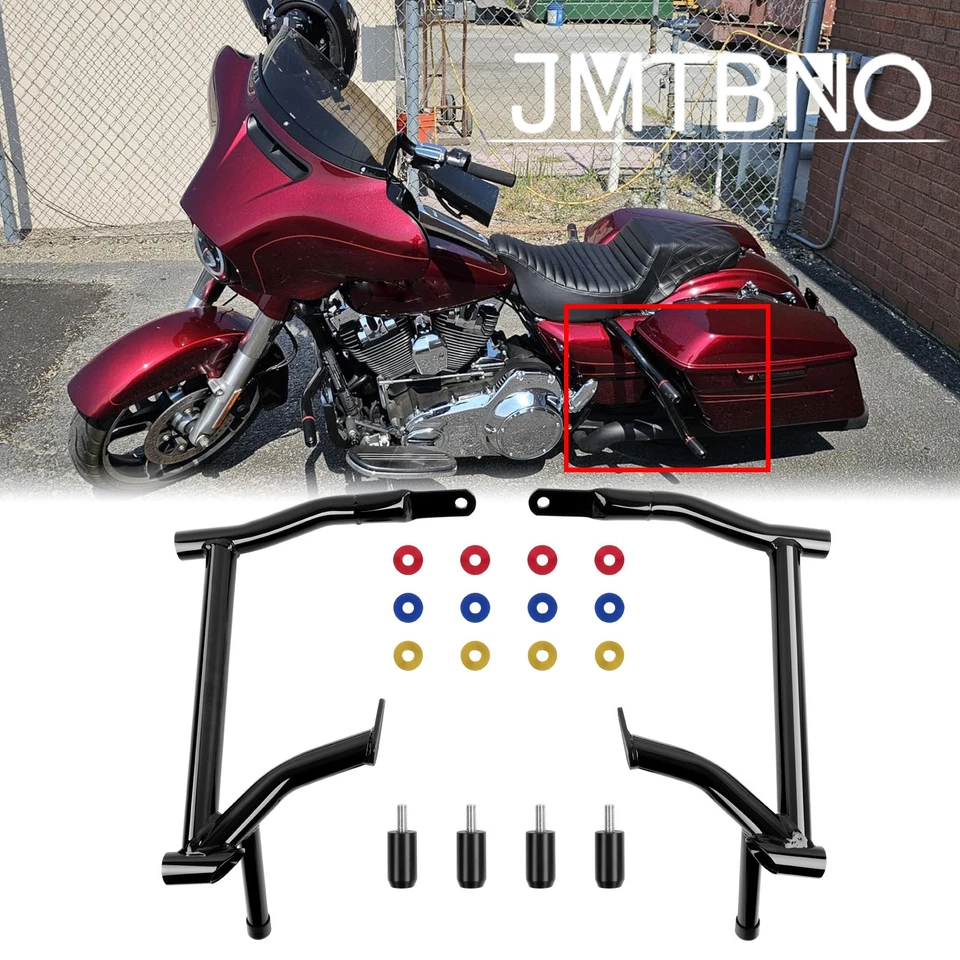 Alforjes guarda trilho de colisão barra para Harley Road Glide Street Glide Special 09-23 - Imagem 1 de 4