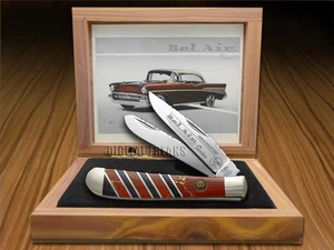 Hen and Rooster Knives Trapper Red Matrix Stone Bel Air Series Stainless - Picture 1 of 6