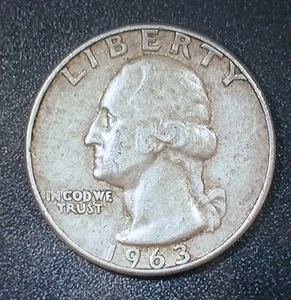 1963-D Washington Viertel ~ kostenloser Versand! #1 - Bild 1 von 4