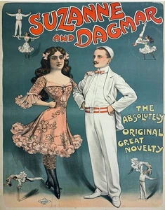 14177.Decor Poster.Home Room wall vintage interior design.Suzanne Dagmar acrobat - Picture 1 of 1