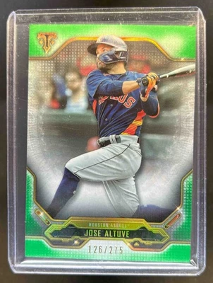 2020 Topps Triple Threads Jose Altuve Emerald #/275 Astros - Image 1 of 2