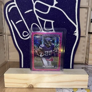 2024 Topps Chrome NFL Adrian Peterson Pink Sparkle /399 Vikings - Picture 1 of 2