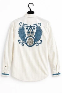 H2O Men’s Long Sleeve Button-Up Shirt – Size Medium – Cotton/Polyester Blend - Picture 1 of 3