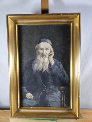 W R E GOODRICH (1887–1956) JEWISH ELDER PORTRAIT PAINTING SIGNED DATED 1929 - Image 1 of 4