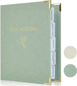 Schönes Hochzeitsplaner Buch und Organizer einzigartige Leinenmappe für die Braut - Bild 1 von 12