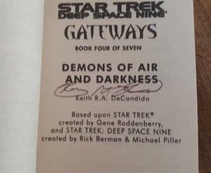 SIGNED Deep Space Nine: Demons of Air and Darkness Bk. 4 - Keith R A DeCandido - Picture 1 of 4