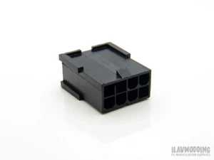 PC 8-pin PCI-E Connector Housing Male - BLACK [1pc] - Picture 1 of 2
