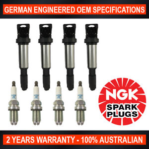 4x Genuine NGK Platinum Spark Plugs & 4x Ignition Coils for BWM 316i 318i