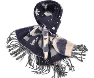 Winter Wool Stole Knitted Neck Warmers Warm Crochet Shawls Tassle Women Scarves - Picture 1 of 11