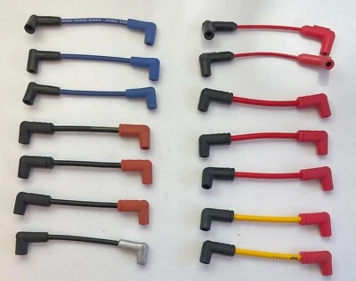 LOTE DE 14 cables de bobina / cables de motocicleta 90 grados botas femeninas cables cortos de 8" Foto 1 de 4