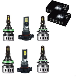 For Chevrolet Silverado  2500 2007-2015 - 6500K LED Headlights +Fog Bulbs Kit - Foto 1 di 14