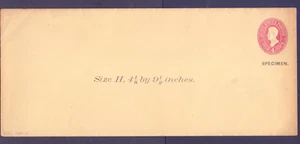 United Stamps Stamped enveloped Jackson 4 cts Size H Specimen very fine! - Picture 1 of 2