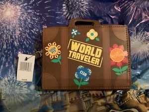 Disney Parks It's A Small World Traveler Suitcase Zippered Bag New Retired - Picture 1 of 4
