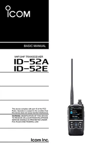 Icom ID-52 A E Podręcznik podstawowy: 88 stron, w zwoju, bezpłatna wysyłka - Zdjęcie 1 z 3