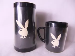 Playboy Vintage Glass & Oddities Lot Ashtray, Thermo-Serv Mugs, Tin Beer Stein - Picture 1 of 12