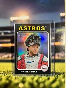 2024 Topps Heritage High Number Black Chrome Yainer Diaz Numbered /75 - Bild 1 von 3