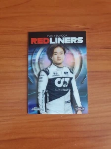 2021 Topps Chrome Formula 1 Racing Card - Red Liners - Yuki Tsunoda - Picture 1 of 2