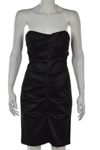 NEW Arden B Womens Dress Size S Black Solid Sheath Strapless Short Cocktail - Picture 1 of 6