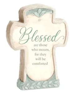 ENESCO LEGACY OF LOVE BEREAVEMENT GRIEF CROSS 8.5" PLAQUE MATTHEW 5:4 6004346 - Picture 1 of 1