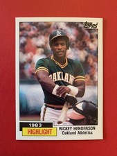 1984 Topps Tiffany 2 Rickey Henderson Highlight A’s NM/Mint