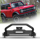 Front Bumper With Bull Bar And Winch Mount And Camrea Bracket Removable For 2021 2023